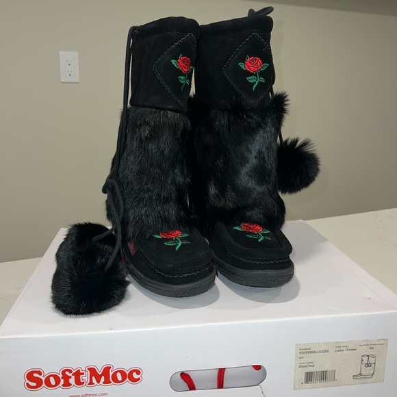 Moccasin Boots SoftMoc Women's Winter Niska 2 waterproof mukluk - Picture 3 of 3